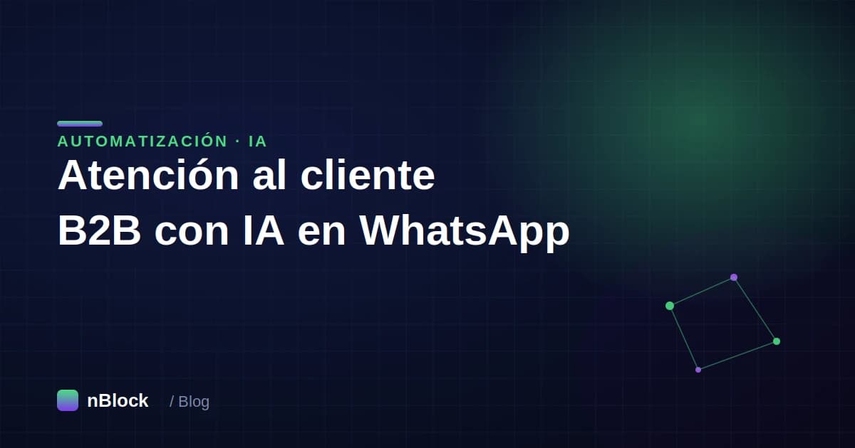 B2B customer service with AI: what an agent on WhatsApp can resolve and what it cannot