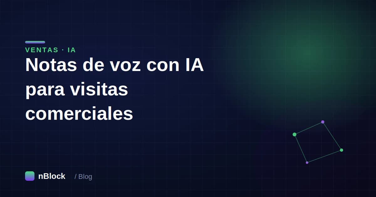 Notas de voz con IA: cómo capturar lo que pasa en cada visita comercial